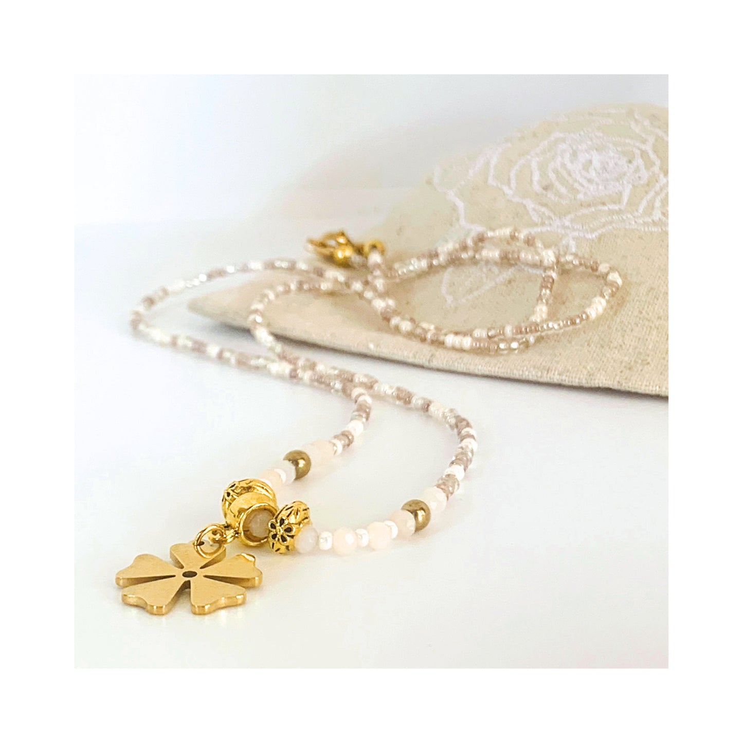 Flower Charm Necklace - Lilac Mix SOLD OUT COMING SOON