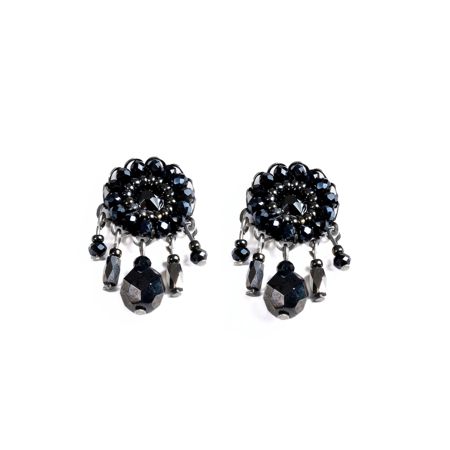 Crystal Drop Stud Black WAS £55 NOW £45