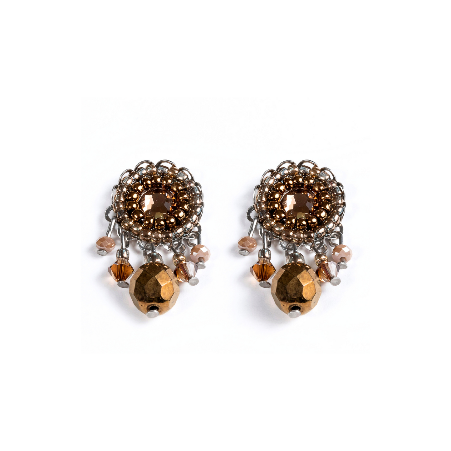 Crystal Drop Stud Bronze WAS £55 NOW £45