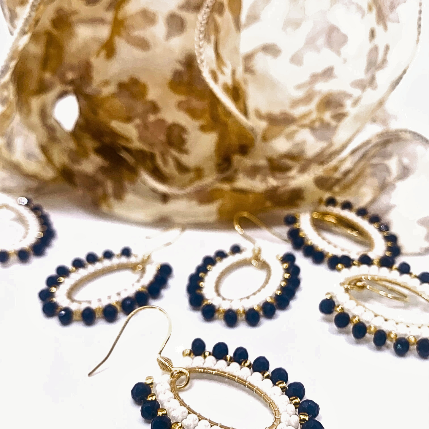 Flower Oval Midnight Blue