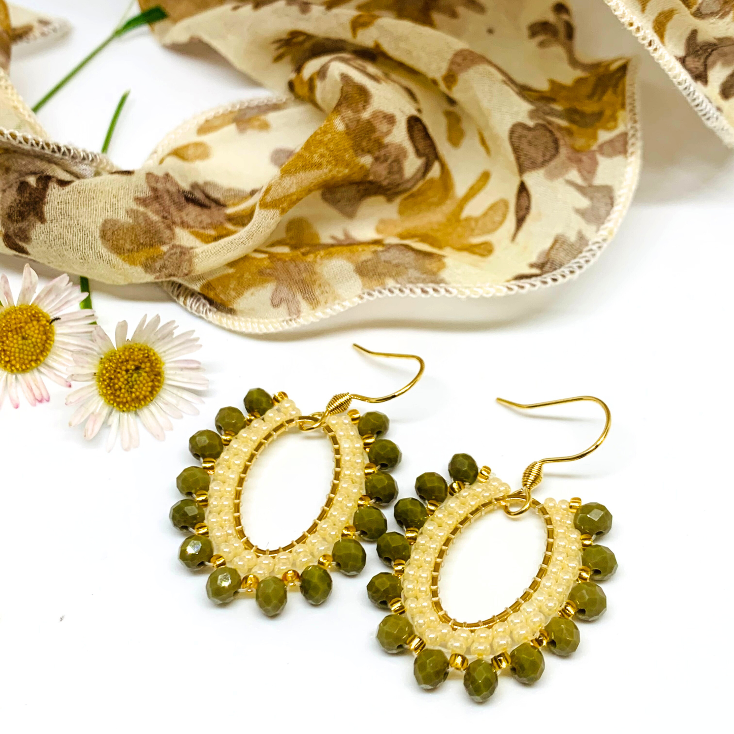 Flower Oval Olive