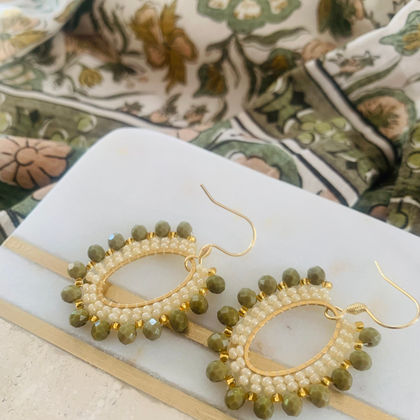 Flower Oval Olive