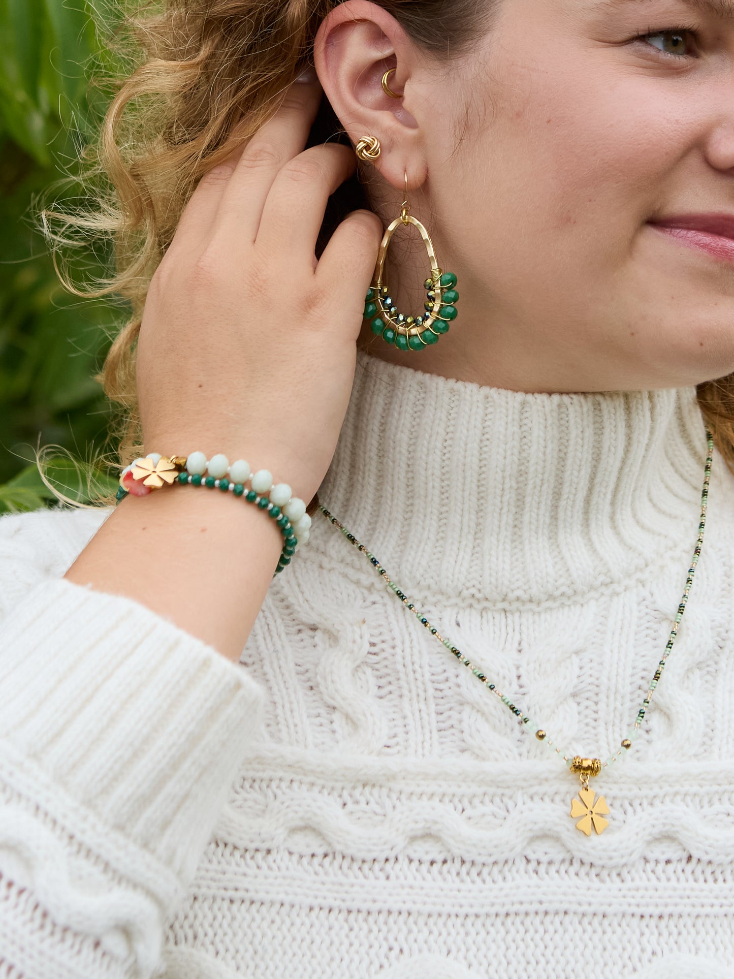 Chunky Oval Green