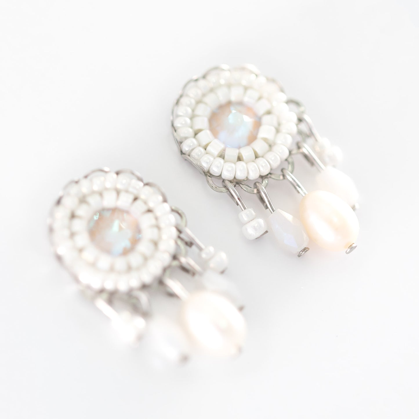 Crystal Dangle Stud White WAS £55 NOW £45