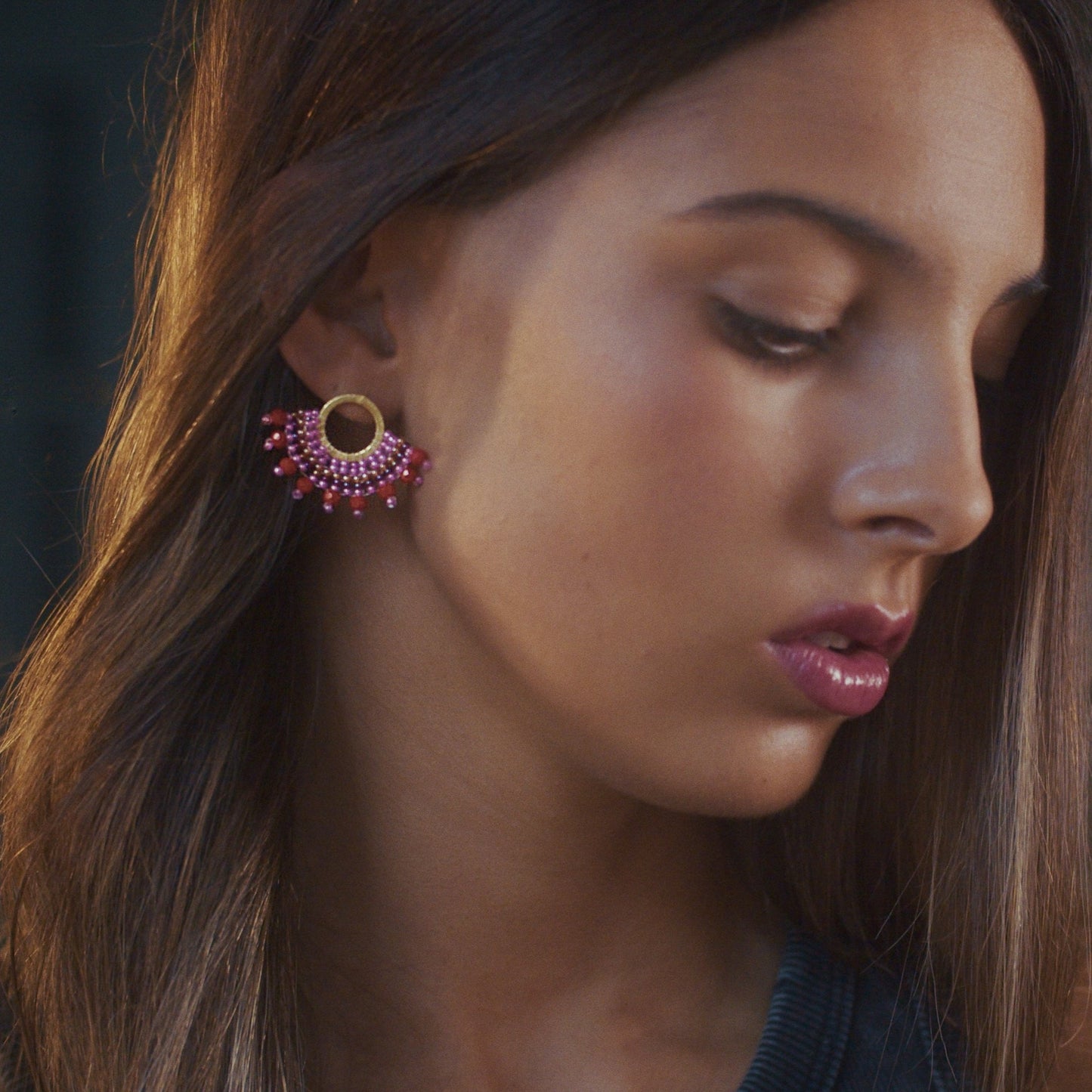 Goddess Stud Hot pink