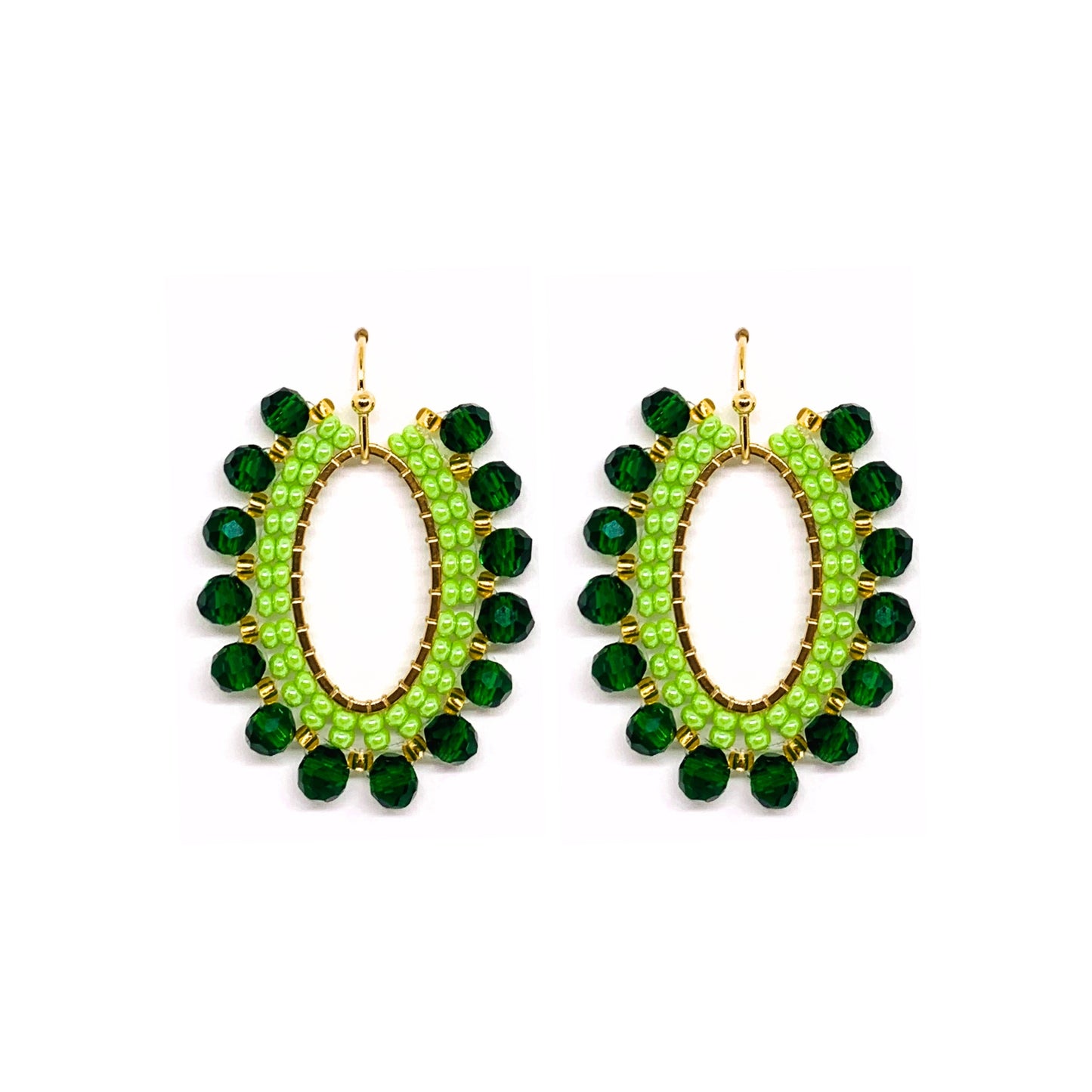 Flower Oval Emerald Green