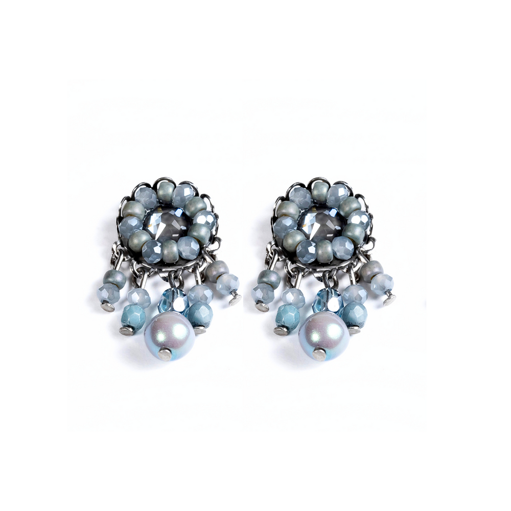 
                  
                    Crystal Drop Stud Light Grey
                  
                