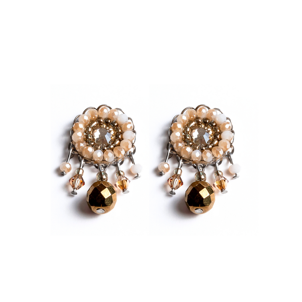 
                  
                    Crystal Drop Stud Stone Beige
                  
                