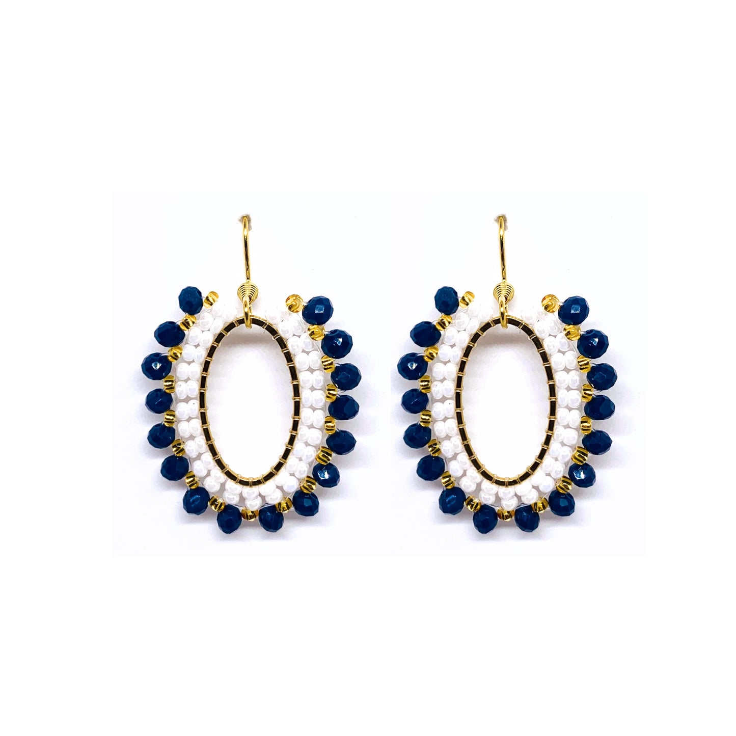 Flower Oval Midnight Blue