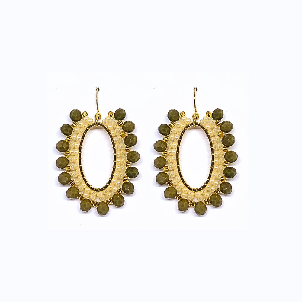 Flower Oval Olive