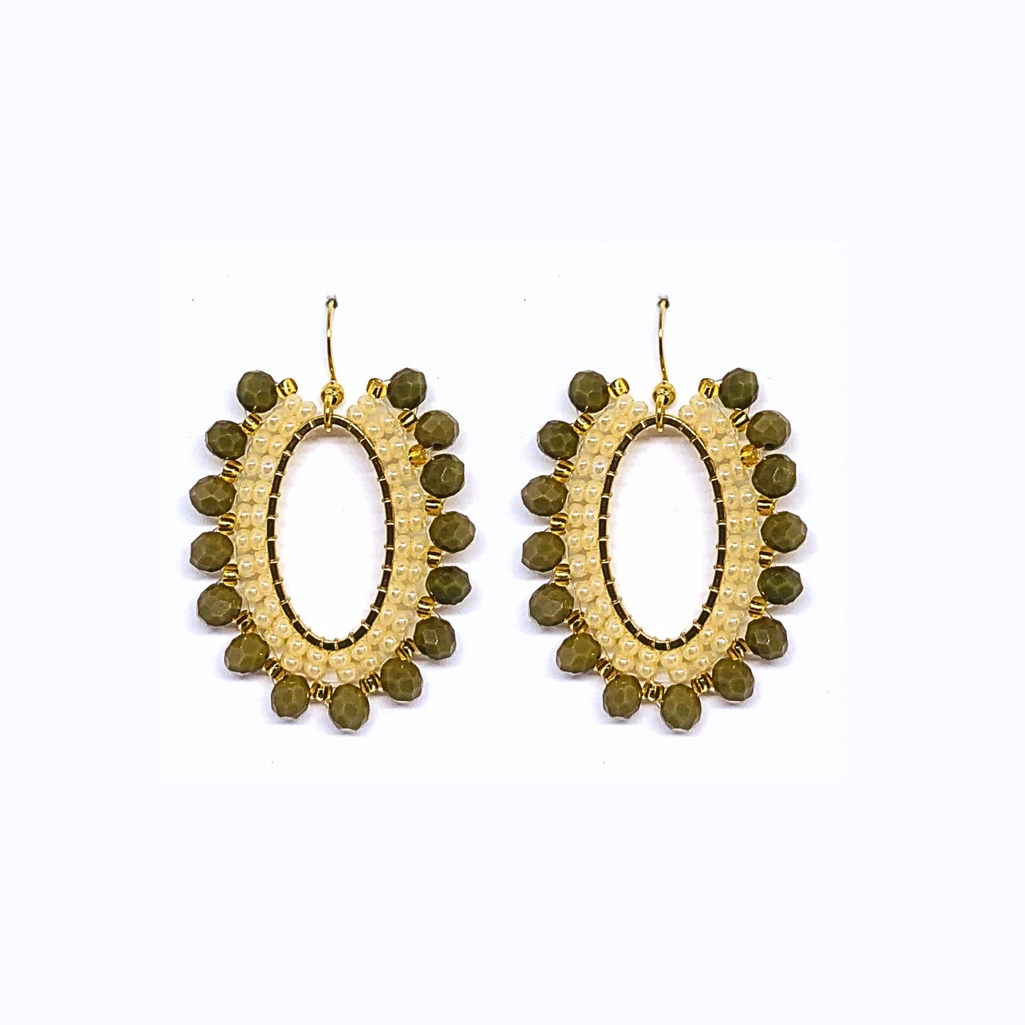 Flower Oval Olive