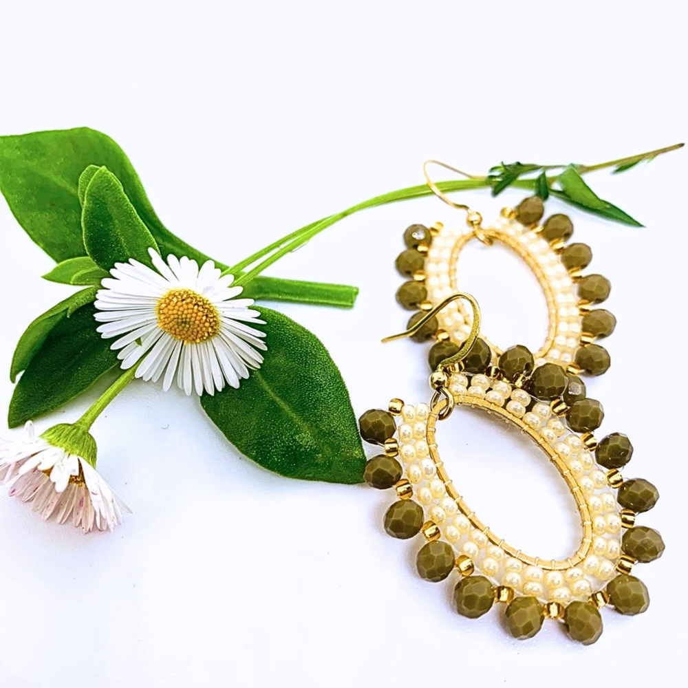 Flower Oval Olive