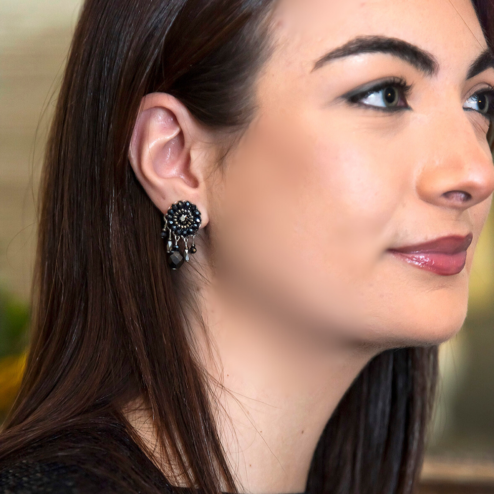 
                  
                    Crystal Drop Stud Black
                  
                