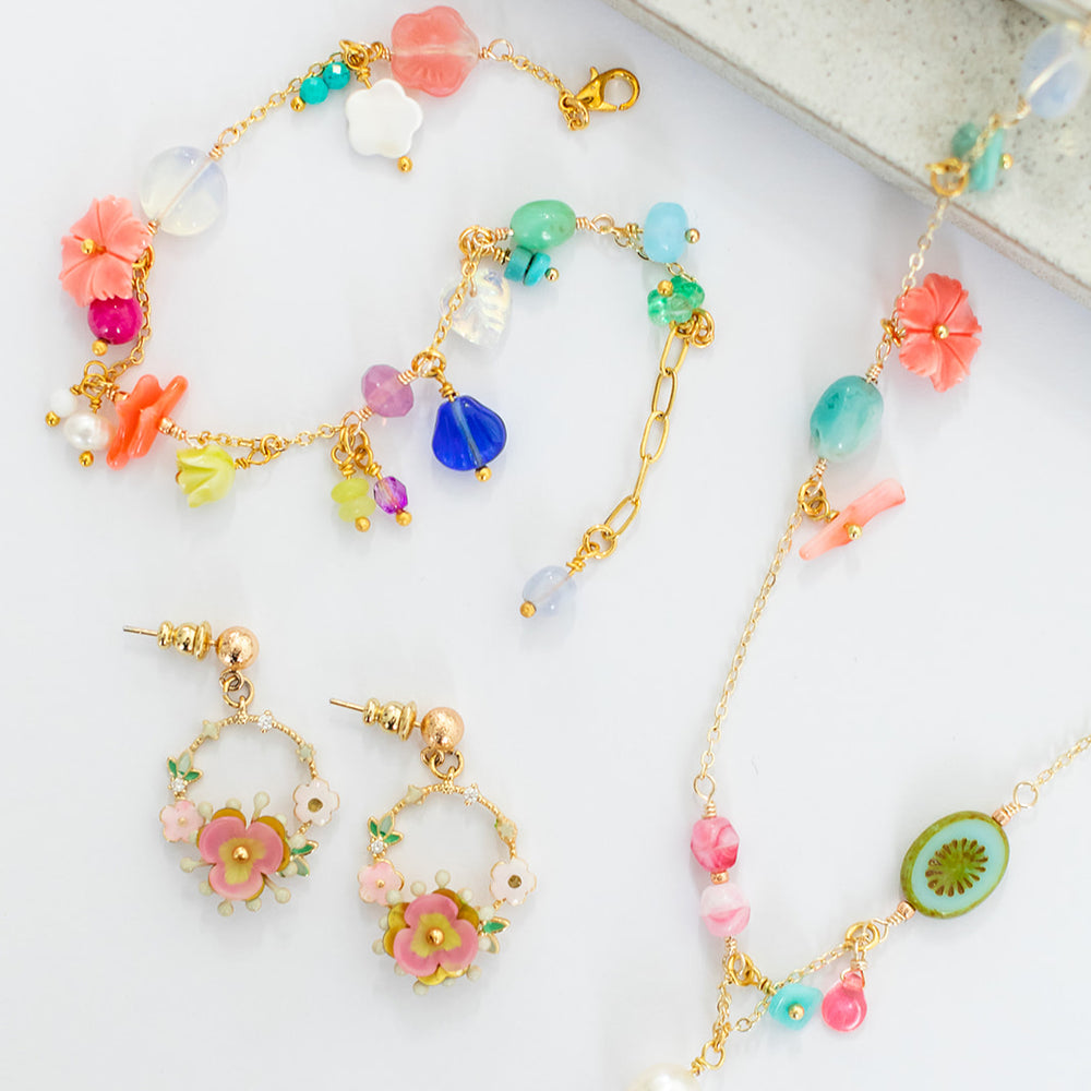 
                  
                    Semi Precious Stone Charm bracelet - Blue Lace
                  
                