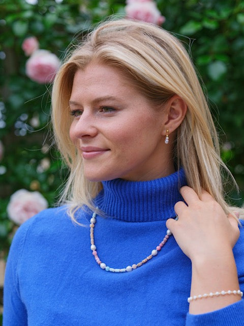 Freshwater Pearl and Semi Precious Stone necklace