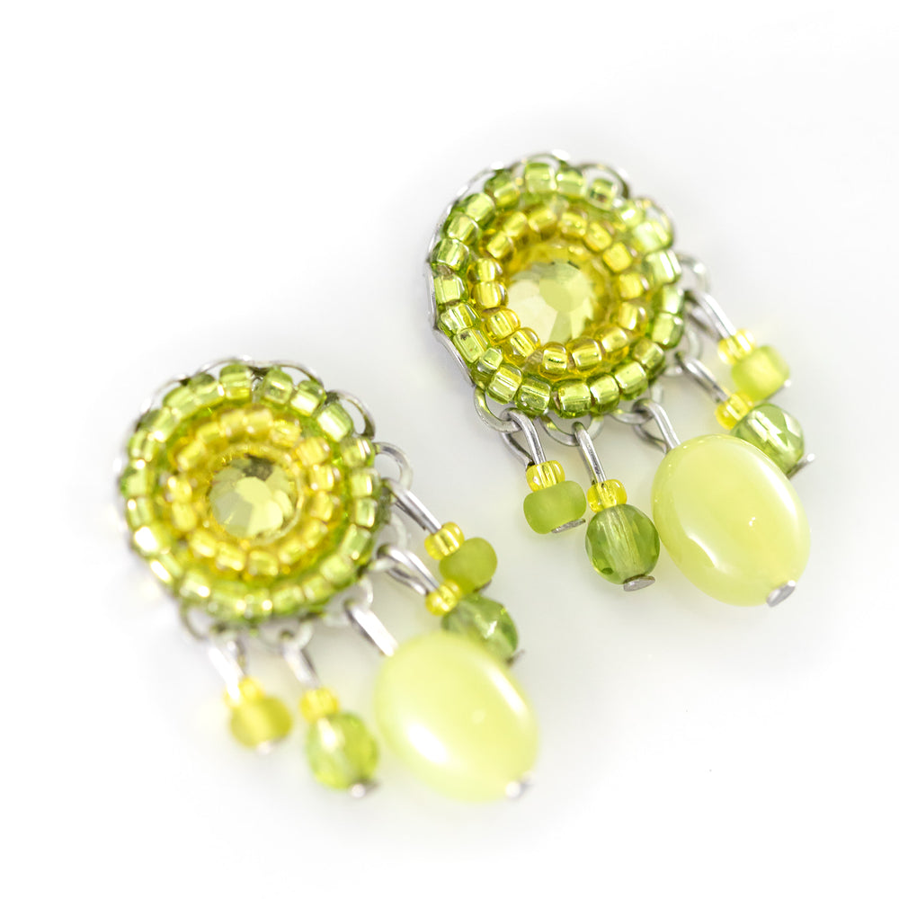 
                  
                    Crystal Dangle Stud Lime Green
                  
                