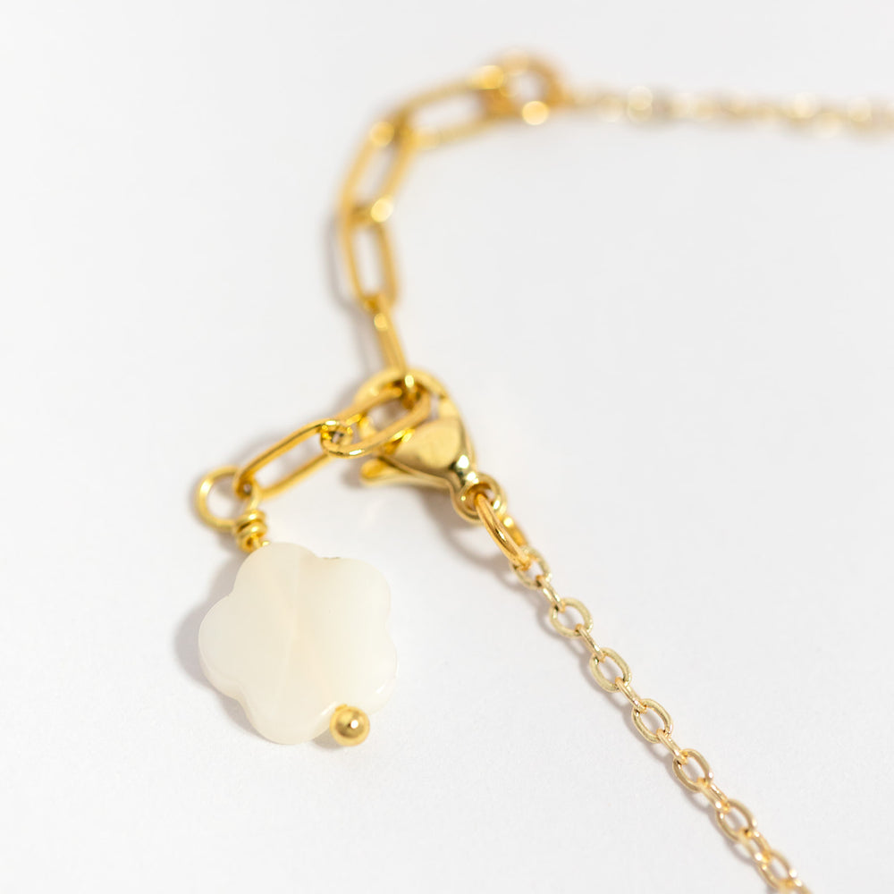 
                  
                    Semi precious stone Charm Necklace with Pearl Drop
                  
                